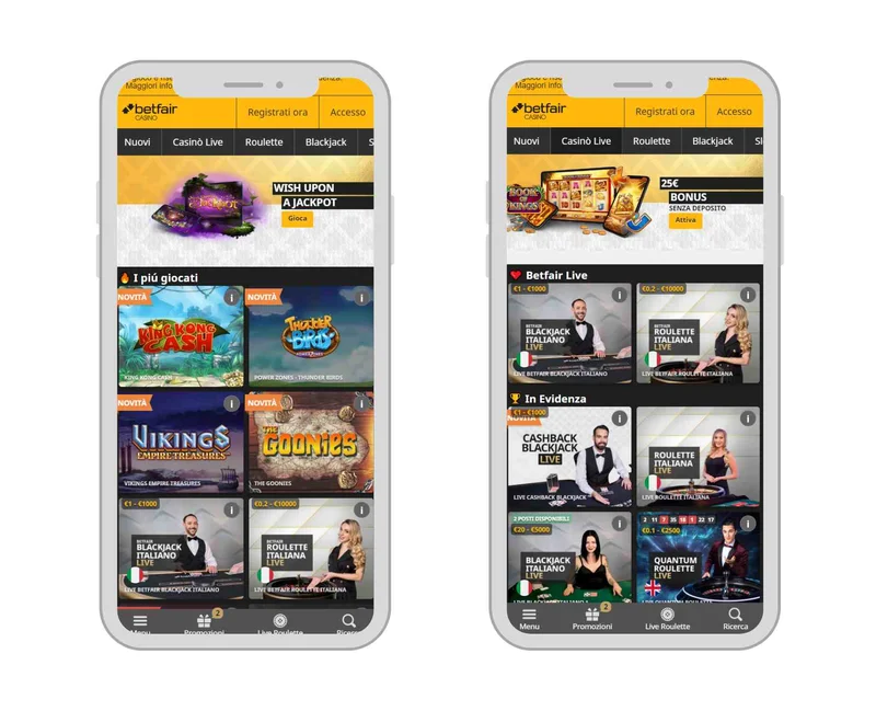 BetFair Casino mobile casino app