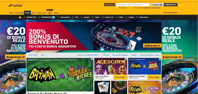BetFair Casino VIP program benefits